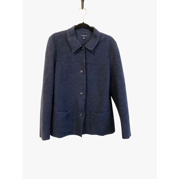 Land’s End 14T Boiled Wool Button Down Sweater Jacket, Cardigan, Blazer Style - Picture 7 of 12